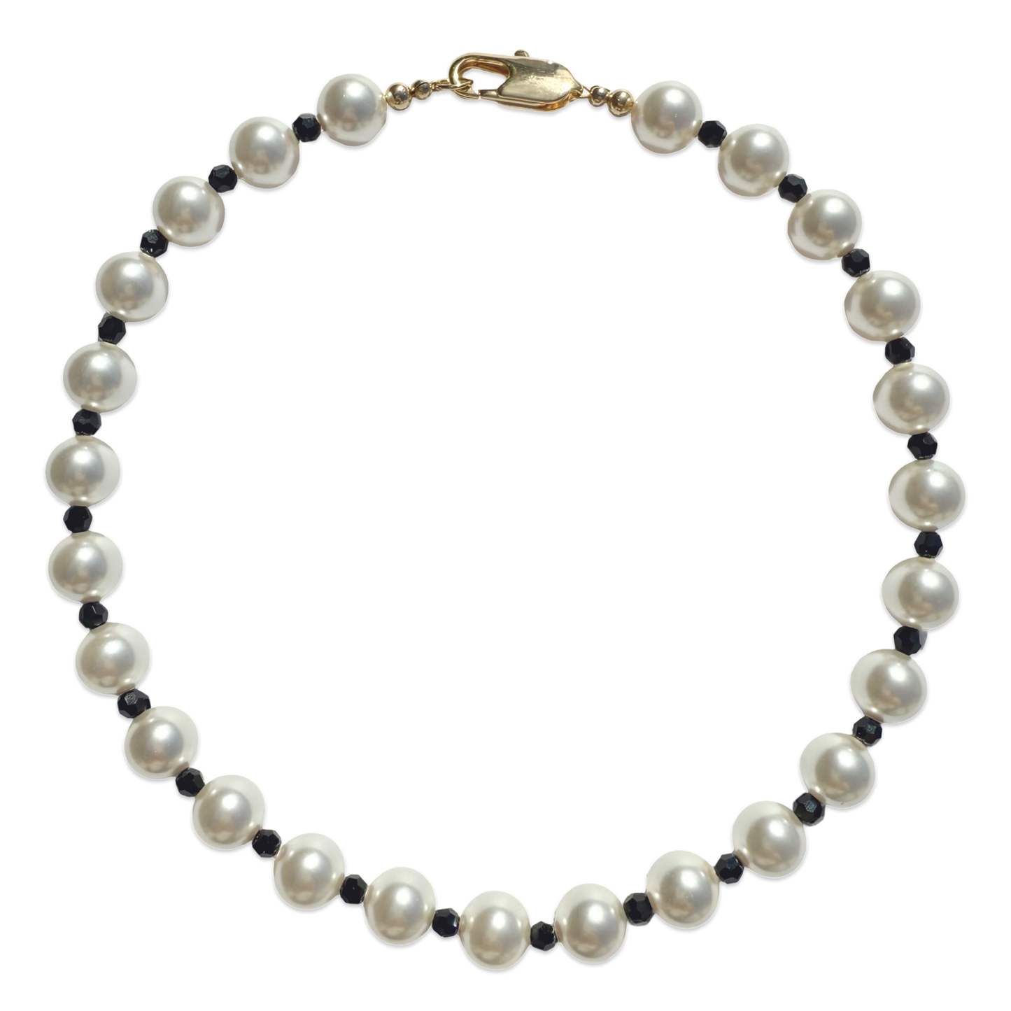 Chunky Crystal and Pearl Necklace