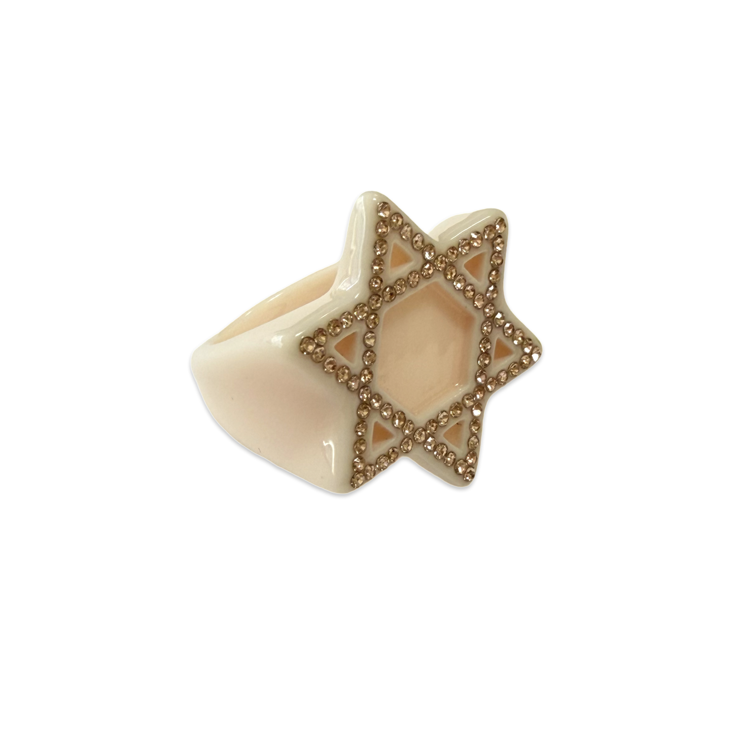 Jewish Star Outline Ring