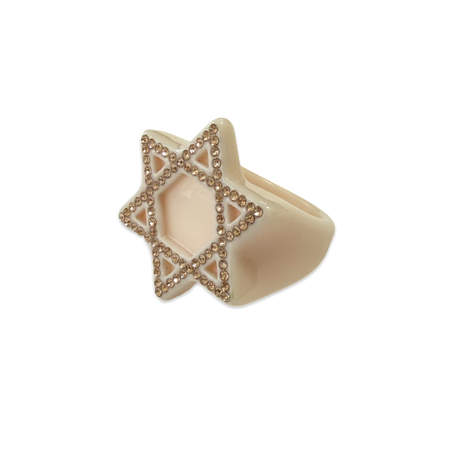 Jewish Star Outline Ring