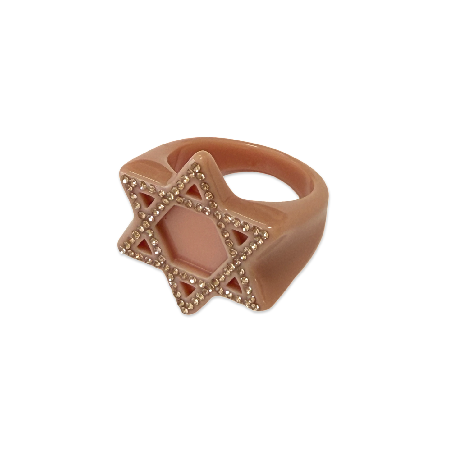 Jewish Star Outline Ring